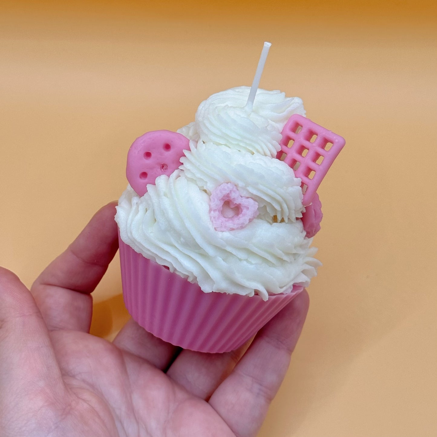 Pink Cupcake Candle